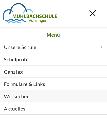 Screenshot geöffnetes Menü